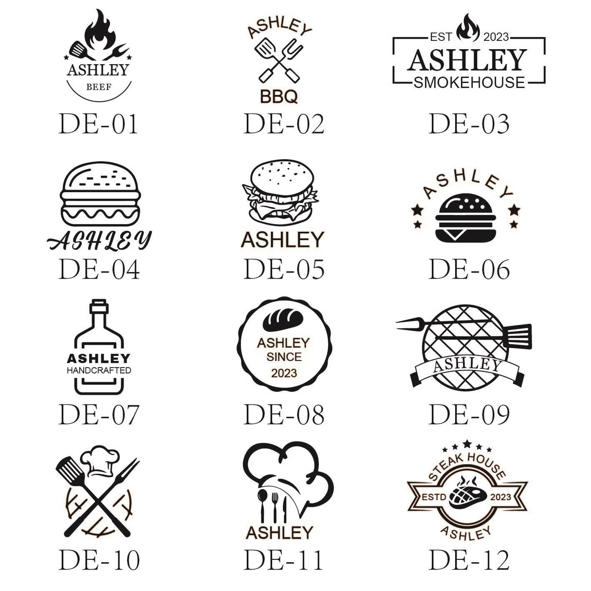 Custom Branding Iron for Food, Leather, and Wood - Personalised Burger Bun Stamp by Ashley0921 Ashley0921-custom personalized stamps-