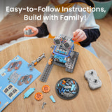 Sillbird Robot Building Kit with Remote Control STEM Gifts for Kids Age 8-12, Coding Robotics Technic Toy Set for Boys' Birthday, Buildable 5-in-1 Models with 435 Pieces Sillbird
