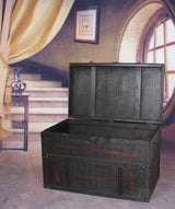 Vintiquewise QI003041LNEW Antique Style Wooden Steamer Trunk Vintiquewise