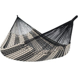Sunnydaze Handwoven XXL Thick Cord Mayan Double Hammock for Outside - 625-Pound Capacity Heavy-Duty Outdoor Hammock - Black/Natural Sunnydaze