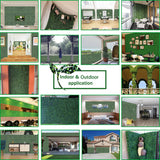 ODTORY Artificial Grass Wall Panel Backdrop,10" X 10" 12P(8.4 sqft) UV-Anti Greenery Boxwood Panels for Indoor Outdoor Green Wall Decor & Ivy Fence Covering Privacy ODTORY