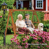 VINGLI Heavy Duty 660 LBS Wooden Swing Frame with Extra Bottom Connection Board, Upgraded A-Frame Porch Swing Bench Stand for Indoor & Outdoor VINGLI