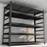87" H Garage Shelving Unit and Storage, 48"W Heavy-Duty Adjustable Shelf Easy Assembly, 5-Tier Steel Shelves for Storage, Metal Garage Shelving for Industrial, Warehouse, Basement, Pantry, Black PRESTELION