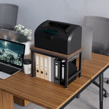 JOIN IRON Printer Stand, Desktop Stand for Printer, Storage Shelf, Book Shelf and File Shelf for Home Office (BRN) JOIN IRON