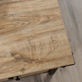 Sauder Steel River L-Shaped Desk, L: 59.84" x W: 57.32" x H: 29.53", Milled Mesquite Finish Sauder