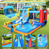 Whubefy 15x9.95Ft Bounce House Water Slide Park for Kids 3-6, Inflatable Water Slide Bouncy House with Slide,Big Pool,Bouncer Area,Blower, Blow Up Water Slides Jump Castle for Big Kids 8-12 Backyard Whubefy