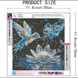 mrpwnle Hummingbird Diamond Art Kits for Adults Beginners DIY Bird Diamond Painting Kits 5D Full Drill Diamond Art Dots Gem Paintings Kit for Gifts Home Wall Decor 12x12inch mrpwnle