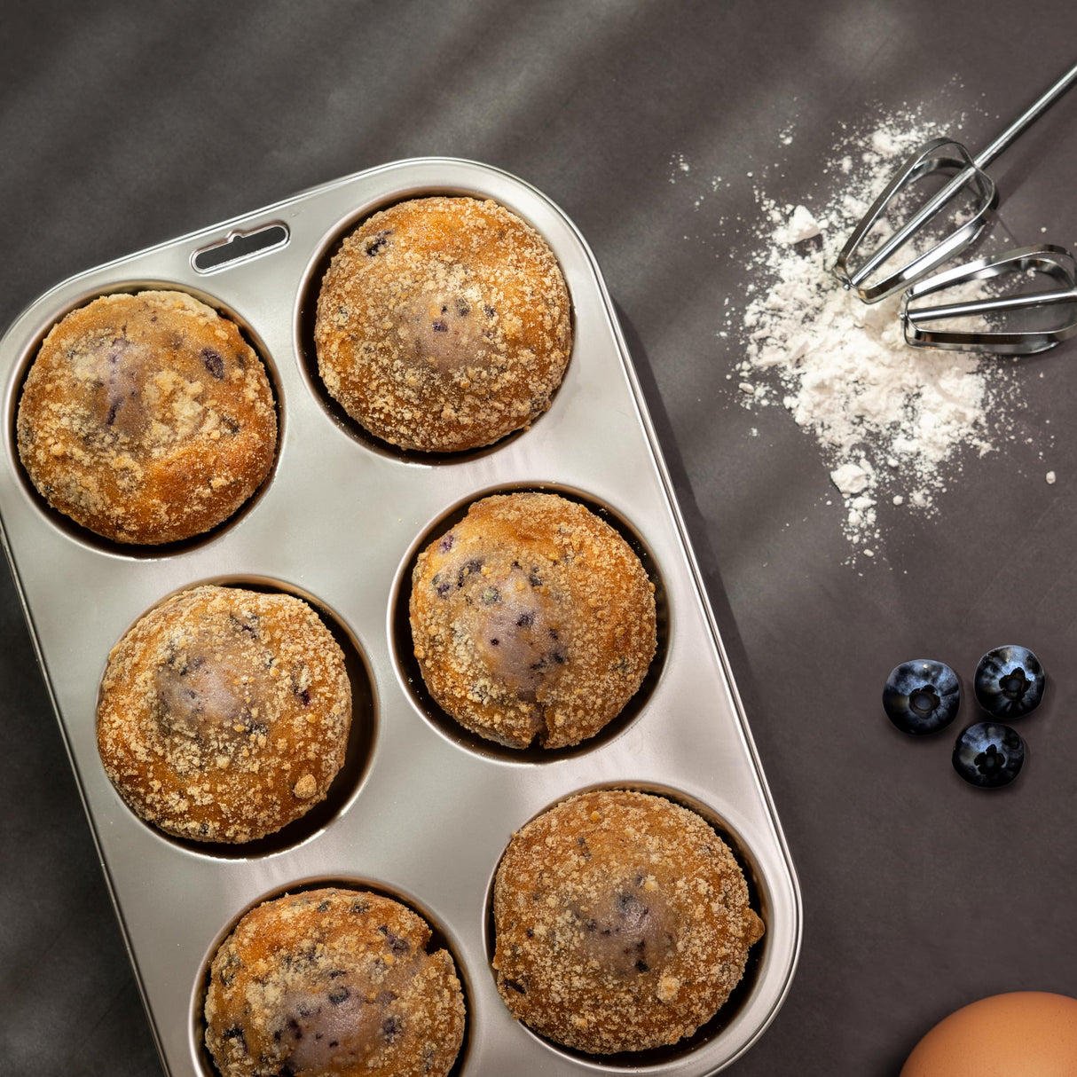 Fox Run Stainless Steel Extra Large Muffin and Cupcake Pan, 6 Cup Fox Run