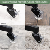 Rolling Christmas Tree Stand for up to 9 Foot Artificial Trees - Heavy-Duty Xmas Tree Stand Base with Casters and Adjustable Base - Compatible with Most Upright Tree Bags – Up to 120 lbs. HOLDN’ STORAGE