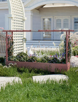 Hipicute Elevated Garden Bed with Arch Trellis & Hanging Roof for Vine Climbing Plants, Wood Planter Box with Hanging Roof, Side Trellis, 4 Drainage Holes,Above Ground Raised Garden Bed, 79"x17"x45" Hipicute