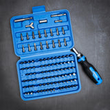 NEIKO 10082A Security Bit Set and Ratcheting Screwdriver | 101 Piece Set | Chrome Vanadium Steel | Screwdriver Bit Set Phillips, Tamperproof Torx Bits, & Flat | 1/4" Hex Shank Magnetic Bit Holder NEIKO