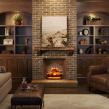 LegendFlame 23" W Free Standing Electric Fireplace White Birch Log Set (EF290A-WB), Fireplace Insert, Heater 750W/1500W, Crackling Sound, Remote Control Legend Flame