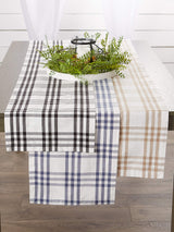 DII Home Sweet Farmhouse Plaid Tabletop Collection, Table Runner, 14x72, Black DII
