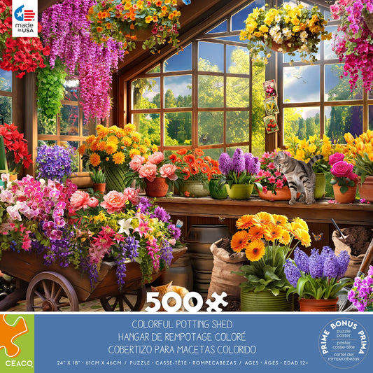 Ceaco - Colorful Potting Shed - 500 Piece Jigsaw Puzzle