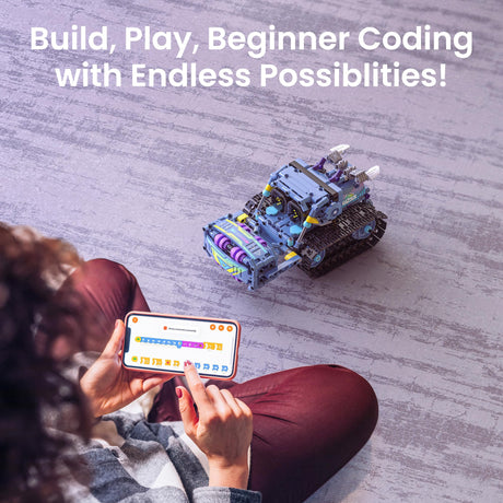 Sillbird Robot Building Kit with Remote Control STEM Gifts for Kids Boys Ages 8-12, Coding Robotic Technic Creative Toys for Birthday - Build 5in1 Model with 433 Pieces Sillbird