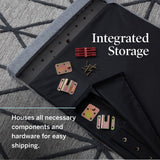 LUCID Mid-Rise Upholstered Headboard - Diamond Tufted - Padded Polyester - Adjustable Height from 34” to 46” - Easy Assembly - Bed Frame or Wall Mount - Sturdy - Stone - Full / Full XL Size LUCID