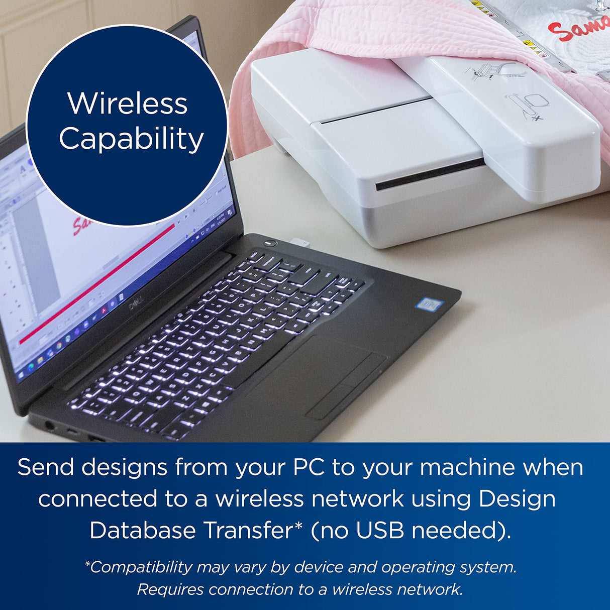 Brother Innov-ís NQ3550W Sewing and Embroidery Machine with Wireless Capability, White Brother