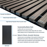 Mollywell Wood Slat Wall Panel, Easy Installation, Versatile, Enhanced Acoustic Design, Suitable for Living Room, Bedroom, Kitchen & Offices (2 Pcs, Black Oak), 47.2x23.6x0.87 Inch Each Mollywell