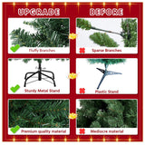 Yaheetech 6ft Premium Spruce Hinged Artificial Full Christmas Tree with 796 Branch Tips Holiday Xmas Tree with Metal Hinges and Foldable Base for Home Party Office Decoration Yaheetech