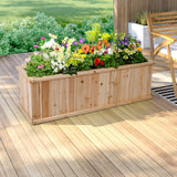 Shine Company Premium Cedar Raised Garden Bed, Planter Box for Vegetables, Flowers, or Herbs 48" L x 13.25" D x 12.5" H Shine Company