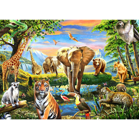 1000 Pieces Puzzles for Adults, Animal World Jigsaw Puzzle Challenging Night Game, Interlock Perfectly No Dust, for House Decoration, Birthday Party Holiday Toy for Kids Boys and Girls TangMosaic