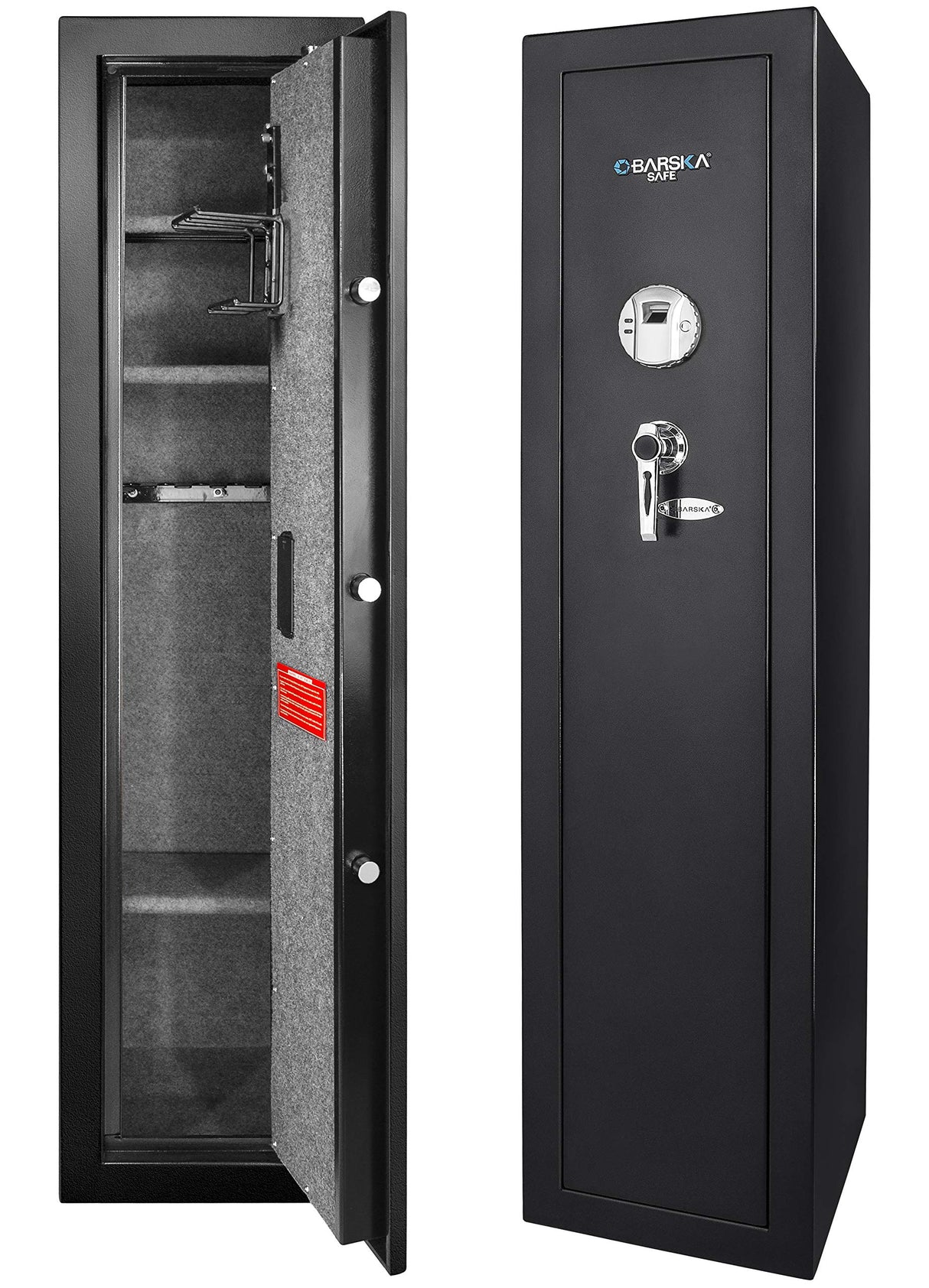 BARSKA New Large Quick Access Biometric Rifle Gun Safe Cabinet (13.75 in x 13.38 in x 57 in) BARSKA