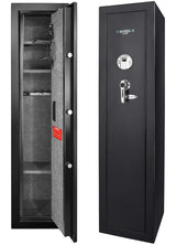 BARSKA New Large Quick Access Biometric Rifle Gun Safe Cabinet (13.75 in x 13.38 in x 57 in) BARSKA