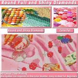 KICHANG Pink Diamond Art Kits for Adults Beginner,DIY Modern Diamond Painting 5D Round Full Drill Diamond Dots Gem Art Crafts with Tools,Funny Crafts for Home Wall Decor&Gift-12x16in KICHANG
