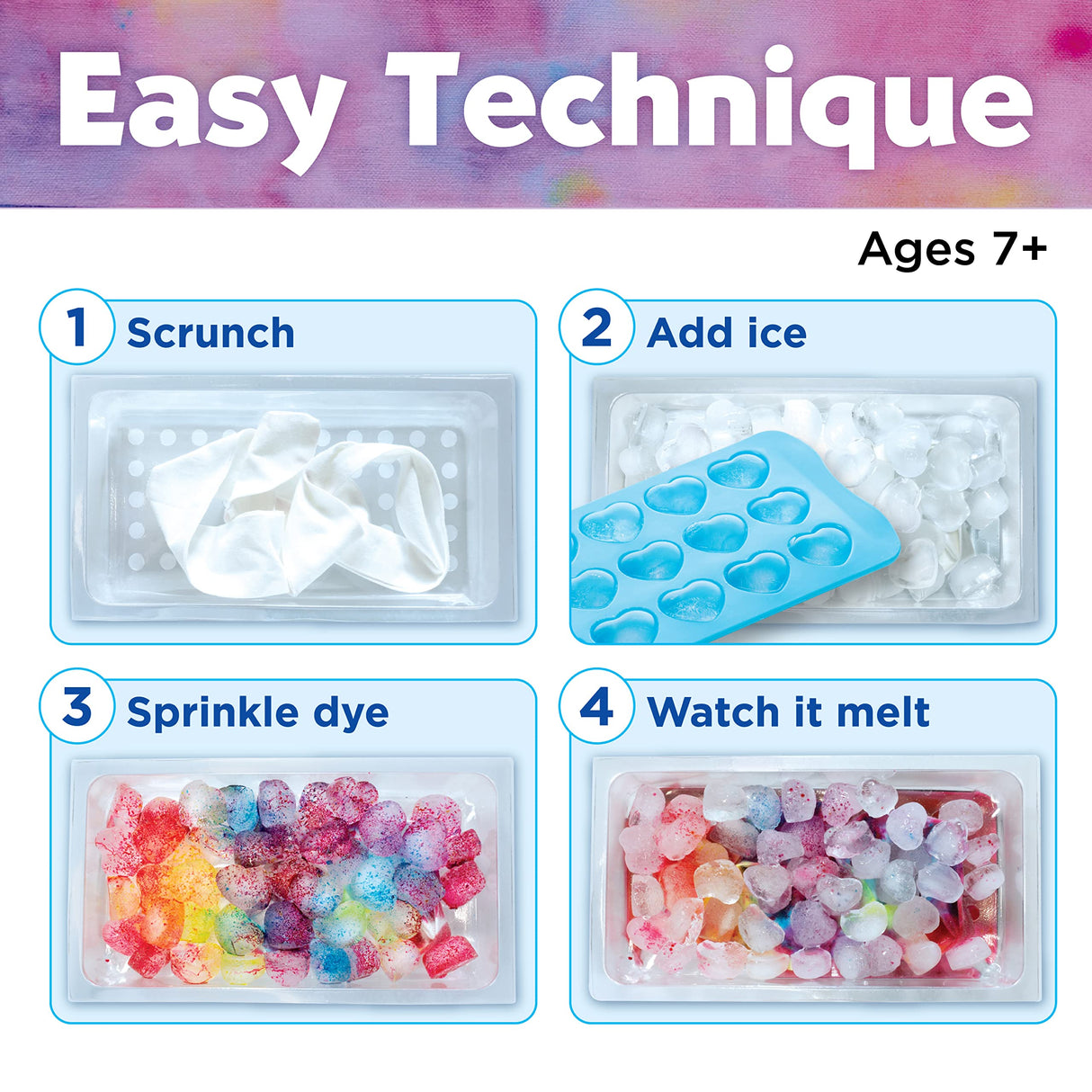 Creativity for Kids Ice Dye Headbands Craft Kit - Create 5 DIY Tie Dye Headbands, Arts and Craft Tie Dye Kit, Gifts for Kids Age 7, 8-12+ Creativity for Kids