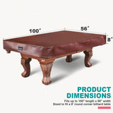 Shieldo Heavy Duty Leatherette Billiard Pool Table Cover,Waterproof&Tearproof Cover for Pool Table,7/8/9 Foot Fitted(8FT/Brown) Shieldo