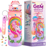 Klever Kits Decorate Your Own Water Bottle Kits for Girls Age 6+, Unicorn DIY Gem Diamond Painting Crafts, Girl Birthday Gift Arts and Crafts Fun Arts for Girls Birthday Christmas Klever Kits