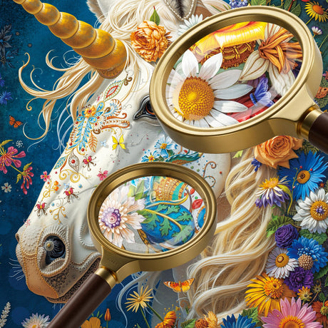 Divine Bloom Steed 1000-Piece Jigsaw Puzzle for Adults –Challenging Enchanted Unicorn with Flower Mane Art, Premium Matte Finish, 27.56 x 19.68 Inches, Perfect for Game Nights XURLEQ