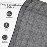 Grand patio 10-Piece Patio Dining Set for 8, Outdoor Dining Set with Swiviel Patio Chairs & 1 Rectangular Woodgrain Dining Table with Umbrella Hole, Black & Grey Plaid Grand patio