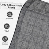 Grand patio Outdoor Swivel Dining Chairs 6-Piece Patio Dining Chair Set Mesh Sling Patio High Back Swivel Rockers, Black & Grey Plaid Grand patio