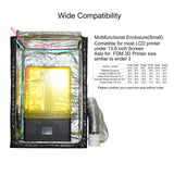 FUNGDO Multifunctional 3D Printer Enclosure kit 3D Printer Tent Fume Extractor Smoker Absorber Ventilate Resin Smell Filament Odor Warmer Filament Dryer Dust Cover Waterproof Reduce Noise(Small) FUNGDO