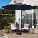Best Choice Products 10ft Outdoor Steel Polyester Market Patio Umbrella w/Crank, Easy Push Button, Tilt, Table Compatible - Navy Blue Best Choice Products