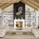 6 Tier Large Bookshelves, 70.8 Inch Tall Bookshelf and Bookcases for Living Room, Study Room, Home Office Library，White Bookcase with 12 Open Shelves. Odeekea