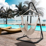 C Hammock Chair Stand, Heavy Duty Hanging Chair Stand Only, Solid Steel Structure Swing Stand with Hook, 300lbs Hammock Chair Stand Only, Hammock Stand Only for Indoor/Outdoor Patio Yard（Stand Only） SkylarkJoy