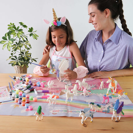 BONNYCO Unicorns Gifts for Girls Painting Kit with 18 Figurines Painting for Kids with Glow in The Dark | Girl Toys 3 4 5 6 7 8 9 10 Years Crafts Kids Gifts Birthday Christmas | Unicorn Toys Niñas BONNYCO