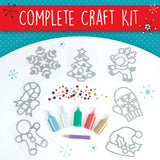 Creativity for Kids Holiday Easy Sparkle Window Art Craft Kit: Create 7 Window Art Designs, Holiday Crafts, Christmas Crafts for Kids Ages 6-8+, Christmas Activities for Kids Creativity for Kids