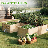 PaPaJet Wooden Raised Garden Bed for Outdoor, Deep Large Planter Box for Gardening, Vegetables, Flowers, Herbs（8×6×2FT） PaPaJet