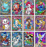 FFPTBNYX 12 Pack Diamond Painting Kits for Adults 5D Full Drill Diamond Art Paint with Round Diamonds DIY Gem Painting Kit for Home Wall Decor Gifts(12" x 16") FFPTBNYX