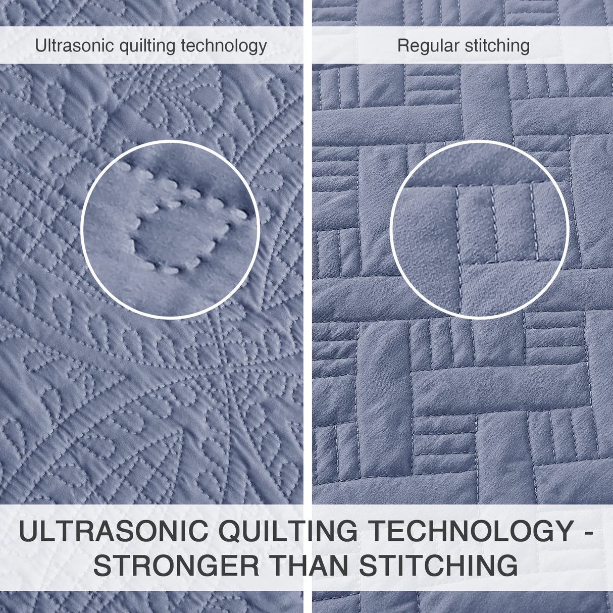 Love's cabin Twin Quilt Set Blue Bedspreads - Soft Bed Summer Quilt Lightweight Microfiber Bedspread- Modern Style Coin Pattern Coverlet for All Season - 2 Piece (1 Quilt, 1 Pillow Sham) Love's cabin