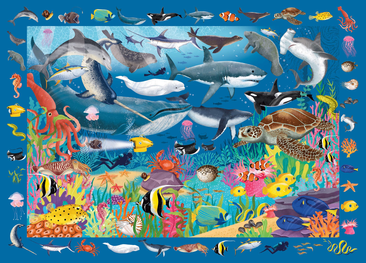 Under the Sea Seek & Find 100-Piece Jigsaw Puzzle PETER PAUPER PRESS