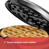 BLACK+DECKER Flip Waffle Maker, WM1404S, 7" Round Belgian Waffles, Ready Light Indicator BLACK+DECKER