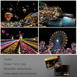 Scratch Art for Teens & Adults, Rainbow Engraving Painting Landscape Scratchboard(A4) Crafts Set: 8 Sheets with 4 tools - New York, Statue of Liberty, Golden Gate Bridge, Manarola (America / Europe) AP ARTSPER