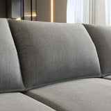 HONBAY Oversized Modular Sectional Sofa Modern Fabric Sectional Couch with Reversible Chaise U Shaped Modular Sofa Set Sleeper Sectional Couch with Stoarge Seats in Grey HONBAY
