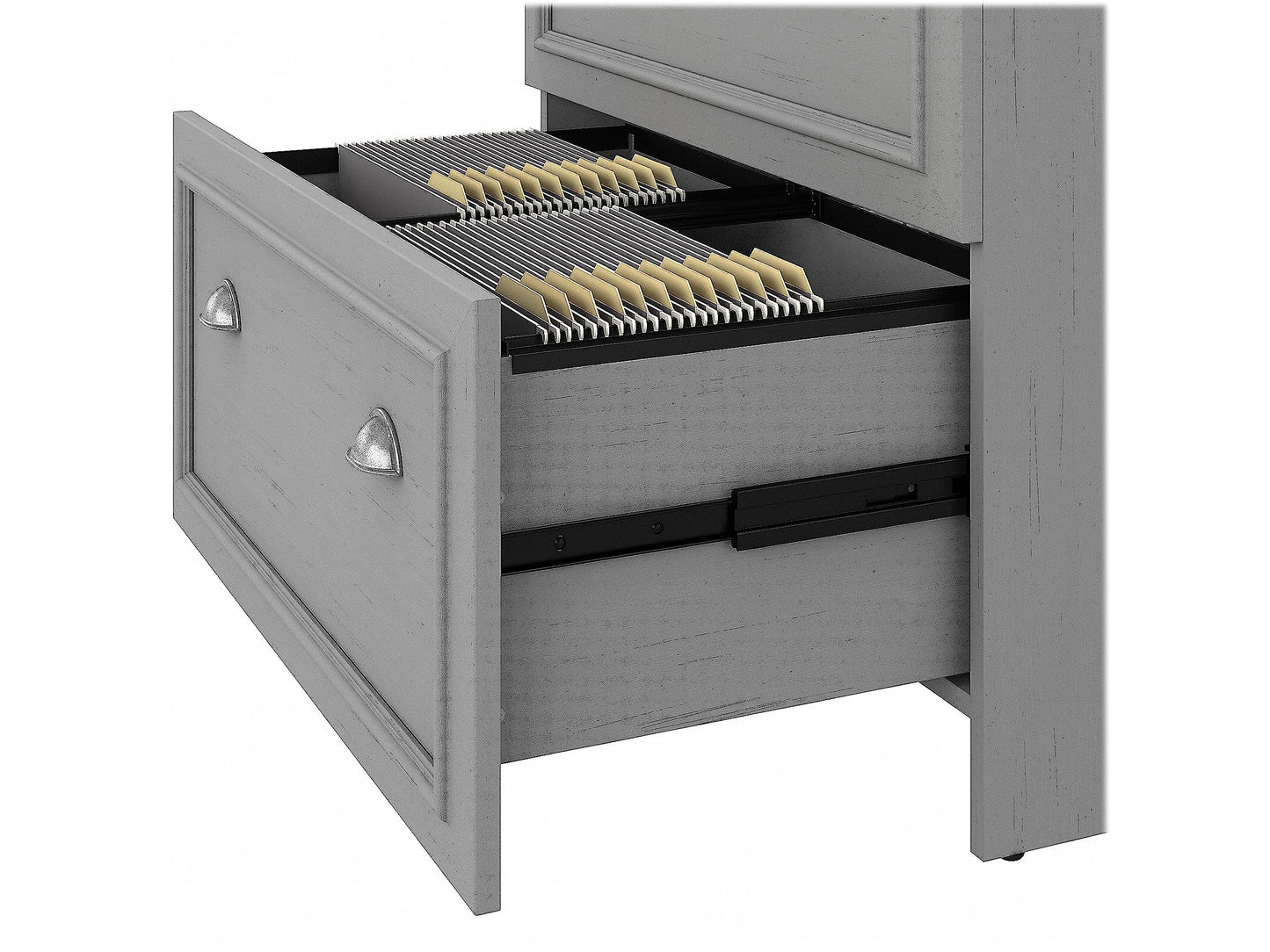 Bush Furniture BSH24468203 Somerset 2-Drawer Lateral File Cabinet, Letter/Legal, Cape Cod Gray, 30-Inch - WoodArtSupply