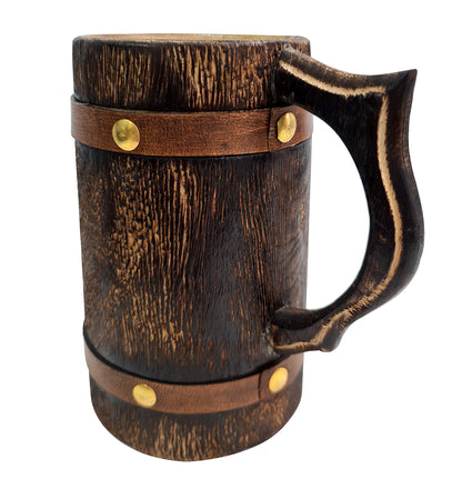 collectiblesBuy Antique Wooden Beer Mug Beverages Tankard Coffee Stein Groomsmen Idea Medieval Inspired Drinking Mug Kitchen Accessories Home Decor - WoodArtSupply