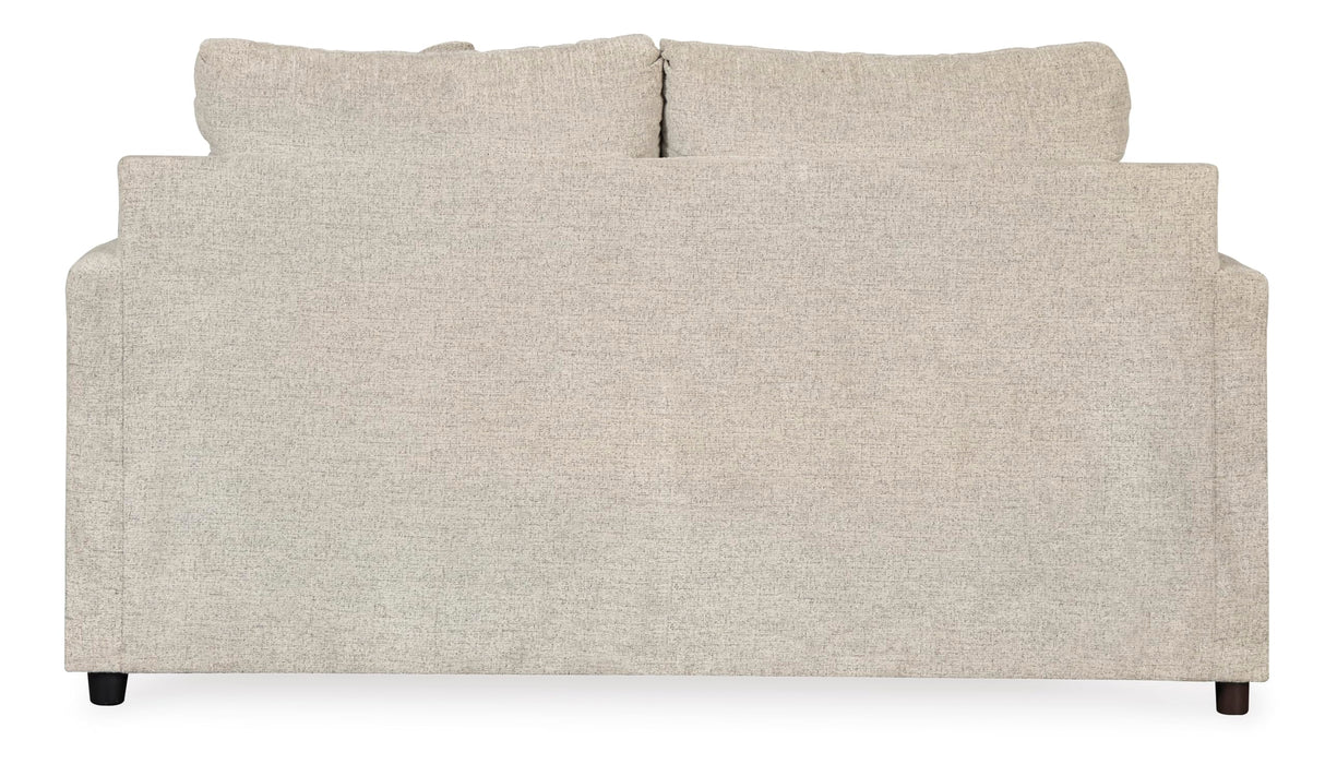 Signature Design by Ashley Soletren Contemporary Chenille Loveseat with 2 Accent Pillows, Off-White Signature Design by Ashley